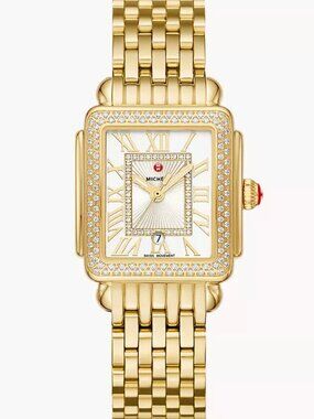 Michele Deco Madison Mid Diamond Gold MWW06G000003 31mm ladies Watch
